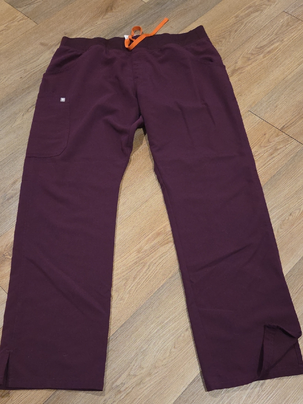 Figs Women's Purple Jogger Pants with Orange Drawstring